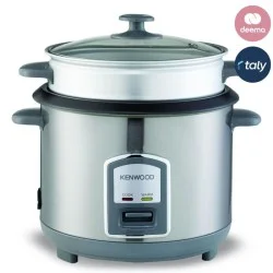 Kenwood 2-in-1 Rice Cooker 1.8L Capacity 10 Cups of Rice with Steaming Basket - Silver